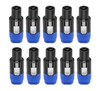 NONDK 10 Conectores de Altavoz NL4FC de, Conector Ohm, Adaptador de Cable de Audio para Altavoz, Bloqueo por, Accesorios de Conector Hembra Speakon de, A