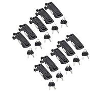 NONDK 10 Piezas de Pestillo de CompresióN, Pestillo de Palanca Al, Pestillo para Puerta de Coche Marino, Caravana, Pestillo de Mano, Pestillos de Palanca Ajustables, Grosor: 1-5Mm