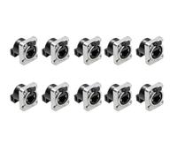 NONDK 10 Piezas Ethernet Rj45 Conector de Chasis NE8FDP Conector de Paso Ethernet IP65 Impermeable D