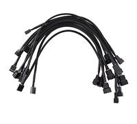 NONDK 10 Piezas PWM ExtensióN de Ventilador Cable de AlimentacióN Conector Caso Macho a Hembra Cables Extensibles Compatibles con Ventilador de / 3 Pines