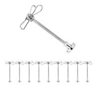 NONDK 10 Soportes para Espirales, Imán para Refrigerador, Clip Magnético para Cadena de Luces, Clip para Cable, Accesorio de Escritorio, Longitud 6 cm.