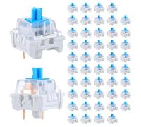NONDK 100 Interruptores Mecánicos para Teclado, Pulsadores de Teclado, Interruptores Azules de 3 Pines, Teclas de Repuesto para Teclados