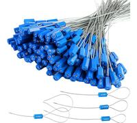 NONDK 100 Precintos de Seguridad de Acero para Cables de 11,8 Pulgadas, Numerados, Antimanipulación, Desechables, Autoblocantes, con Etiqueta Numerada A