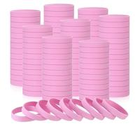 NONDK 100 Pulseras Elásticas de Silicona de Color Sólido en Elásticas para Hombres, Mujeres, Adolescentes, Regalos, Estudiantes, Suministros para Fiestas Deportivas, A