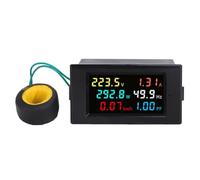 NONDK 100A LCD Digital Panel Wattmeter Meter With Voltage And Current Display Frequency Indicator AC 200V-450V
