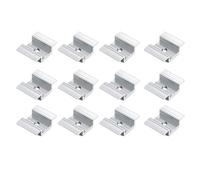 NONDK 12 Abrazaderas Centrales de Aleación de Aluminio para Paneles Solares Fotovoltaicos de Todas las Alturas, Soporte para Paneles Solares de Techo.