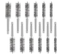 NONDK 12 Cepillos de PerforacióN de Acero Inoxidable,Cepillos Alambre para Taladro,Cepillo Manguera para Cabeza de Palos de Golf para Taladro EléCtrico,Destornillador de