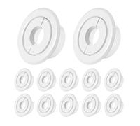 NONDK 12 Piezas de Embellecedores Empotrados para Rociadores Incendios de 1/2" IPS Divididos, 3 Piezas, Cubierta de Cabezal de Rociador de Ajuste de 3/4"