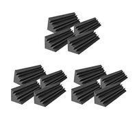 NONDK 12 Piezas de Paneles Acústicos de Espuma Insonorizada Acústica de Estudio, Esquina de Trampa de Graves de Tratamiento de Sonido, Cuñas de Paneles de Sonido, 12X12X48cm