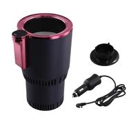 NONDK 12V Coche 2 en 1 Calefacción Enfriamiento Calentador Enfriador Portavasos Inteligente Pantalla Digital Temperatura Bebidas Portavasos Púrpura