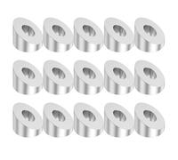 NONDK 15 Arandelas Biseladas Angulares de Acero Inoxidable de 1/4 Pulgada de Diámetro Interior y 30 Grados, Herrajes para Barandillas con Cable
