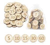 NONDK 150 Fichas Madera para Controlar Tiempo Frente A Pantalla con Bolsas, Monedas Incentivos Comportamiento para Aula y Hogar, Herramienta Gestión Comportamiento