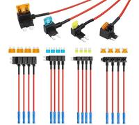 NONDK 16 Piezas,4 Tipos de Derivadores Fusibles,Kit de Derivadores de Fusibles para Circuitos Adicionales de Coche 12V:Derivadores de Fusibles Estándar Mini Micro2 y Mini de Perfil Bajo
