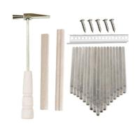 NONDK 17 Teclas Kalimba DIY Kit Thum Piano Piezas de Repuesto con Llaves Puente Tuning Hammer Kit Kalimba Accesorios