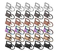 NONDK 180 Piezas de Hardware de 6 Colores Fob Wristlet Hardware con de Cadena Hardware 1 Pulgada