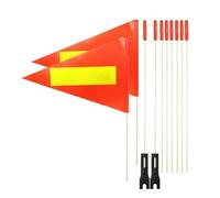 NONDK 2 de Seguridad para Bicicletas con Mástil Ajustable de 1,8 M, de Poliéster, Resistentes Al Desgarro y Al Agua.