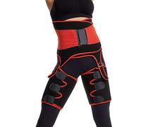 NONDK 2 en 1 Entrenador de Cintura y Recortador de Muslos Cinturón de Doble Compresión Soporte para Piernas Sudor Efecto Sauna L/XL