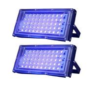 NONDK 2 PCS 50W LED UV Luz Negra IP65 395nm Proyector de Luz Negra Luz de Inundación 110V