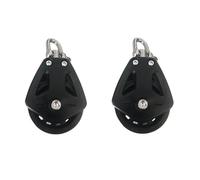 NONDK 2 Pcs Bloque de Polea 1500Lbs Polea Marina de Acero Inoxidable para Veleros 2 Pcs Polea Marina de Acero Inoxidable y Nylon 1500Lbs Bloque de Polea de una Sola Polea Giratoria para Cuerda de