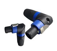 NONDK 2 Pcs Conector XLR en Forma de L de, Conector de 90 Grados Ohm para Altavoz de Audio, Adaptador Speakon Powercon para Amplificador.