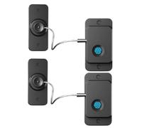 NONDK 2 Piezas Cerradura de Refrigerador con Huella Dactilar Seguridad Infantil Sin Perforación 20 Usuarios Cerradura Biométrica para Adultos y Adolescentes, USB de Emergencia