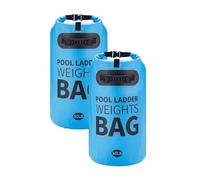 NONDK 2 Piezas de Contrapesos Resistentes para Escaleras de Piscina - 50 Libras, Sacos de Universales Rellenables, Anclajes para Escalones, Impermeables y Resistentes Al Desgarro