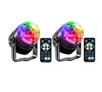 NONDK 2 Piezas de Luces Activadas por Sonido con Control Remoto, Iluminación de DJ, Bola de Discoteca, Lámpara Estroboscópica para Fiestas de Baile en Casa, USB