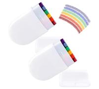 NONDK 2 Piezas de Pintura Corporal para la Cara del Iris, Pintura con Bandera del Día del Orgullo Gay, Crayón de Rayas del Iris LGBT para el Día del Orgullo Gay