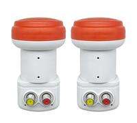 NONDK 2 Piezas LNB de Salida Dual KU-Band SR-3602ACE Amplificador de Bajo Ruido Universal de Banda K Alimentado Doblemente
