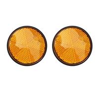 NONDK 2 Piezas Reflector Naranja Redondo de 2 Pulgadas Universal para Motocicleta ATV Dirt Bike