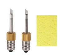 NONDK 2 Puntas de Soldador con Esponja, Interfaz E10, Puntas de Soldadura, Punta de Soldadura USB, Juego de Herramientas de Soldadura Tipo K