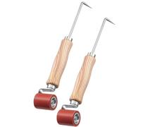 NONDK 2 Rodillos de Costura con Comprobador de Costura de 40 Mm. Rodillo de Silicona para Techos, Herramienta Combinada para Alisar y Trabajar la Madera en PVC//EPDM.