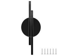 NONDK 2 Tiradores para Gabinetes, Perillas Negras Semicirculares para Gabinetes, Tiradores Negros Mate para Armarios y Gabinetes de 2-1/2 Pulgadas (64 mm)