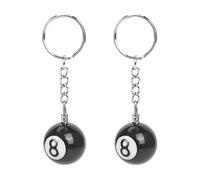 NONDK 2 x de Bola de Billar Anillo de Llave Numero 8