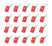 NONDK 20 Etiquetas NFC Etiqueta Ntag213 13,56 MHz Tarjeta Inteligente para Todos los Teléfonos Habilitados para NFC Tarjeta de Presentación Inteligente NFC 42 X 26 mm Rojo