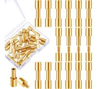 NONDK 20 Juegos de Sujetadores de Pernos de Soporte de Latón, Cabeza de Herramienta de 6 mm de Diámetro, Pasadores de Manija, Suministros para Fabricación de Remaches Ciegos.