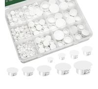 NONDK 200 Tapones de Nailon de 9 Tamaños para Agujeros, Tapones de Bloqueo para Paneles de Tipo Empotrado, Tapas de Tornillos para Insertos de Muebles y Gabinetes.