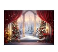 NONDK 210X150Cm Fondo de Navidad Tela Ventana de Navidad NiñOs Foto Estudio FotografíA FotografíA Telones de Fondo,F