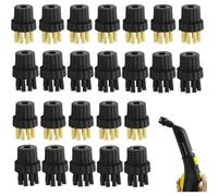 NONDK 24 Piezas de Accesorios para Limpiador A Vapor M8, Cabezal de Cepillo para Limpiador A Vapor, Accesorios para Mopa A Vapor, 12 Cepillos de Nailon, 12 Cepillos de Latón