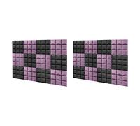 NONDK 24 Piezas de Espuma Acústica Insonorizada, Paneles Acústicos, Baldosas de Espuma con Espuma de Cancelación de Alta Densidad para Estudio de Grabación