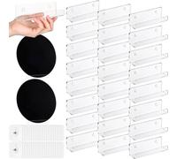 NONDK 24 Piezas Soporte para Adhesivo de 7 Pulgadas Soporte para Transparente Estante Flotante para para Colección