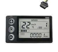 NONDK 24V 36V 48V 60V S866 Panel Controlador Tablero Bicicleta EléCtrica Pantalla LCD para Scooter EléCtrico E-Bike (Enchufe SM 5PIN)