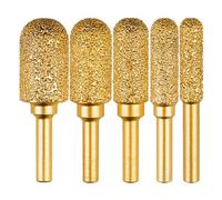 NONDK 2PCS Cabezas de Molienda de Burr de Emery Rotativo 6mm Eje Redondo Grabado de Metal Pulido y Molienda de Superficies Duras Incluyendo Acero Inoxidable y Carburo 5PCS 8-20mm