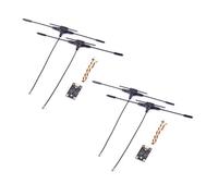 NONDK 2PCS XR4 Gemini-X Receptor Dual Banda ExpressLRS ELRS 2.4GHZ/Sub-G 900MHZ RX con Antena Tipo T para Piezas de Drones RC FPV