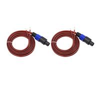 NONDK 2X Cable de Altavoz Speakon Cable Desnudo de Extremo Abierto, Cable de Conexión de Amplificador de Cable de Audio de Speakon Una Altavoz para DJ/PA
