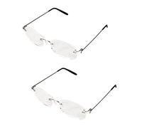 NONDK 2X Gafas Sin de Lectura Unisex Flexible Lente de Gafas de Luz 2,00 con Caja