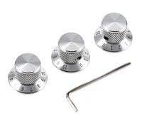NONDK 3 Perillas de Guitarra con Potenciómetro Indicador, Perillas de Control de Volumen y Tono, Perillas Universales Tipo Sombrero de Copa para Guitarra Eléctrica.