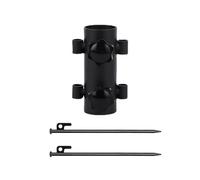 NONDK 3 Piezas Poste de Toldo Tubo Fijo Soporte de Poste de Soporte de Tienda Ajustable una Prueba de Viento con Clavos de