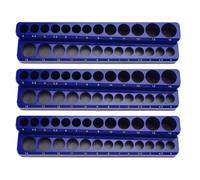 NONDK 3 Soportes Magnéticos Profesionales para Dados de 1/4" con Unidad Métrica/Organizador de Dados, Kit de Herramientas de Instalación y Almacenamiento, Color