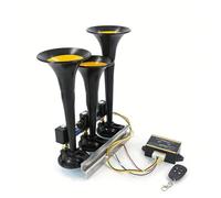 NONDK 3 Trompetas Musicales de Aire para Autobús, Camión y Vehículos Pesados 18 Melodías Ruidosas 130dB